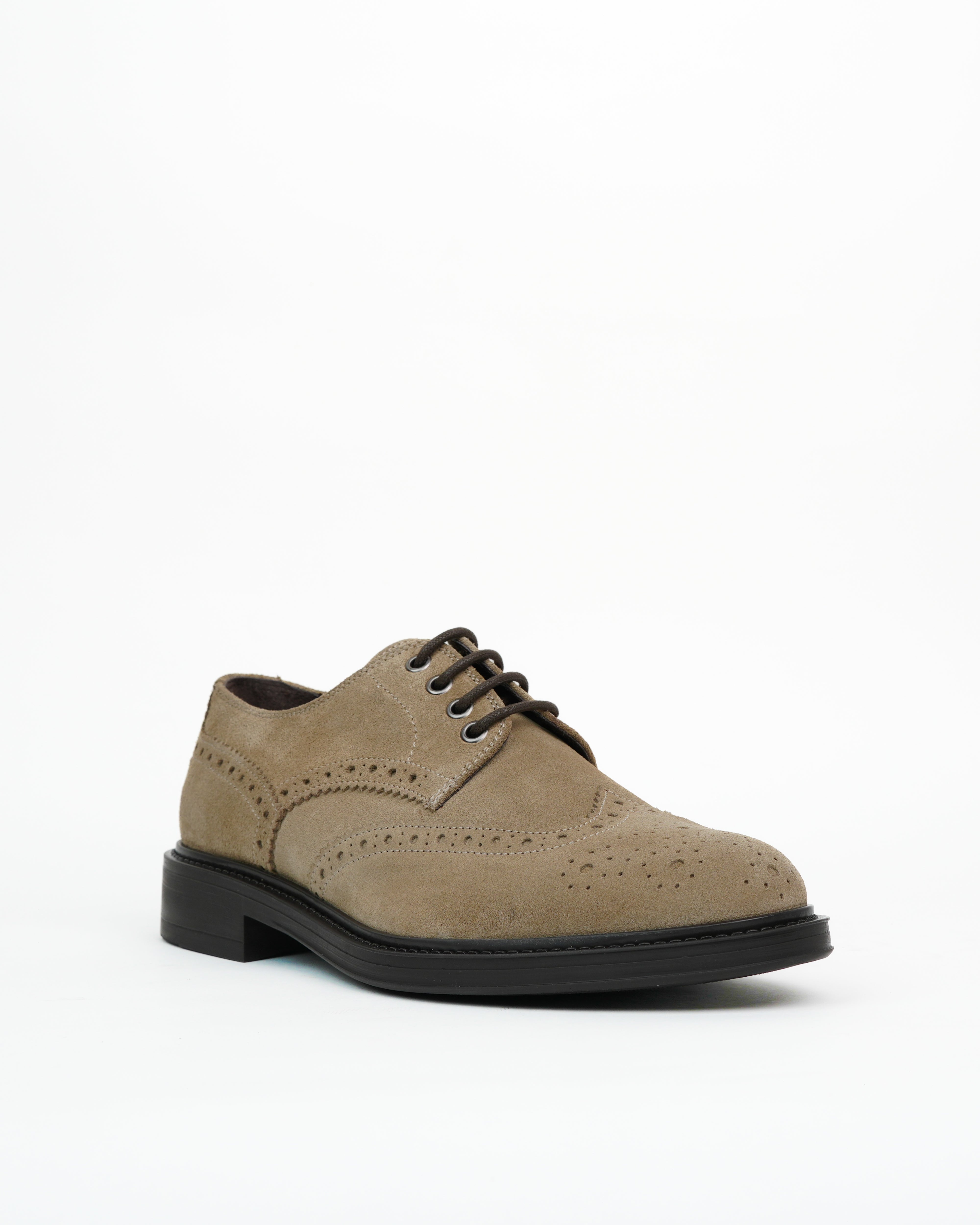 Scarpe Brogues di lusso SHALAPI 1.1 in pelle scamosciata color beige