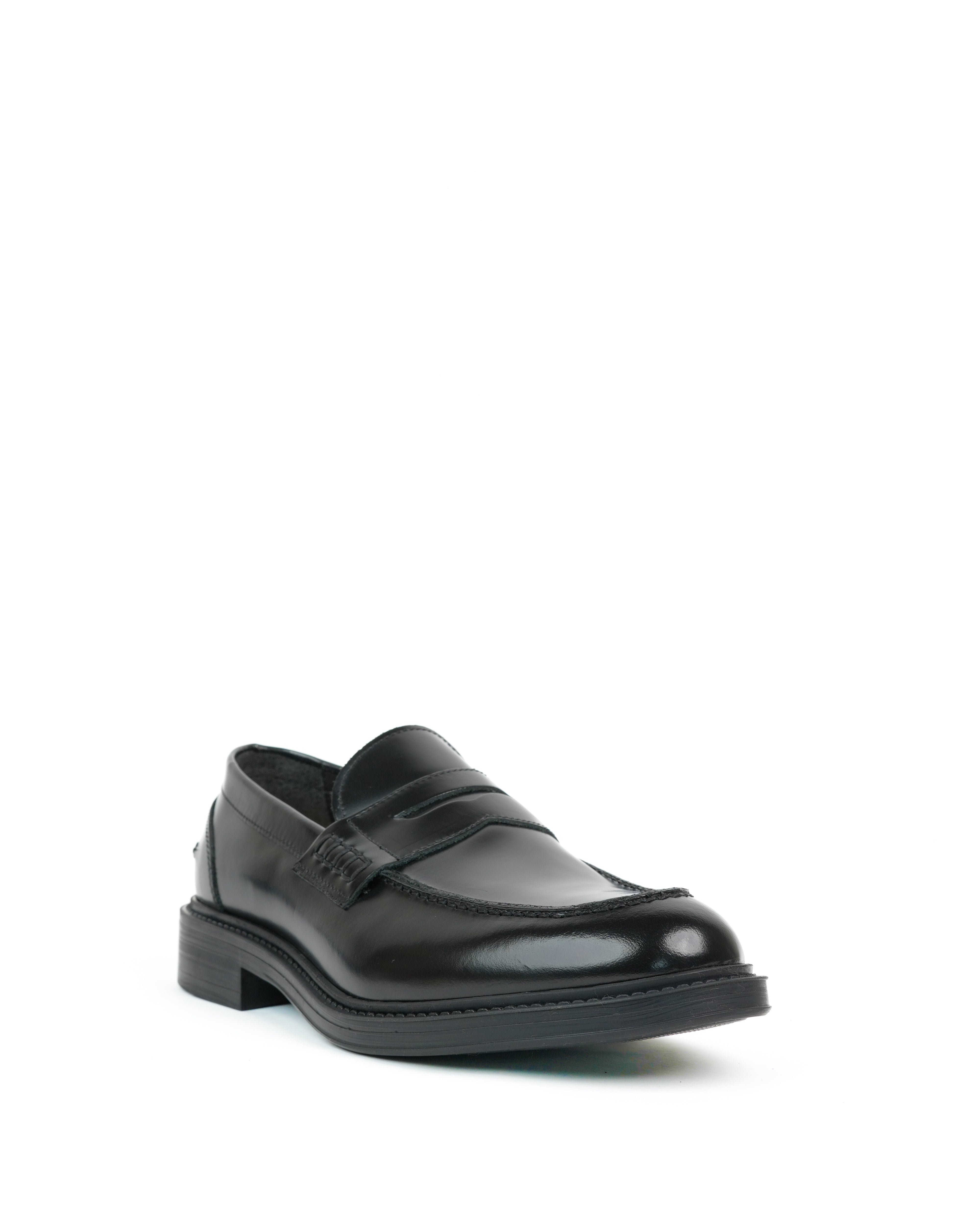 Mocasines SHALAPI Chester 1.1 para hombre en negro brillante