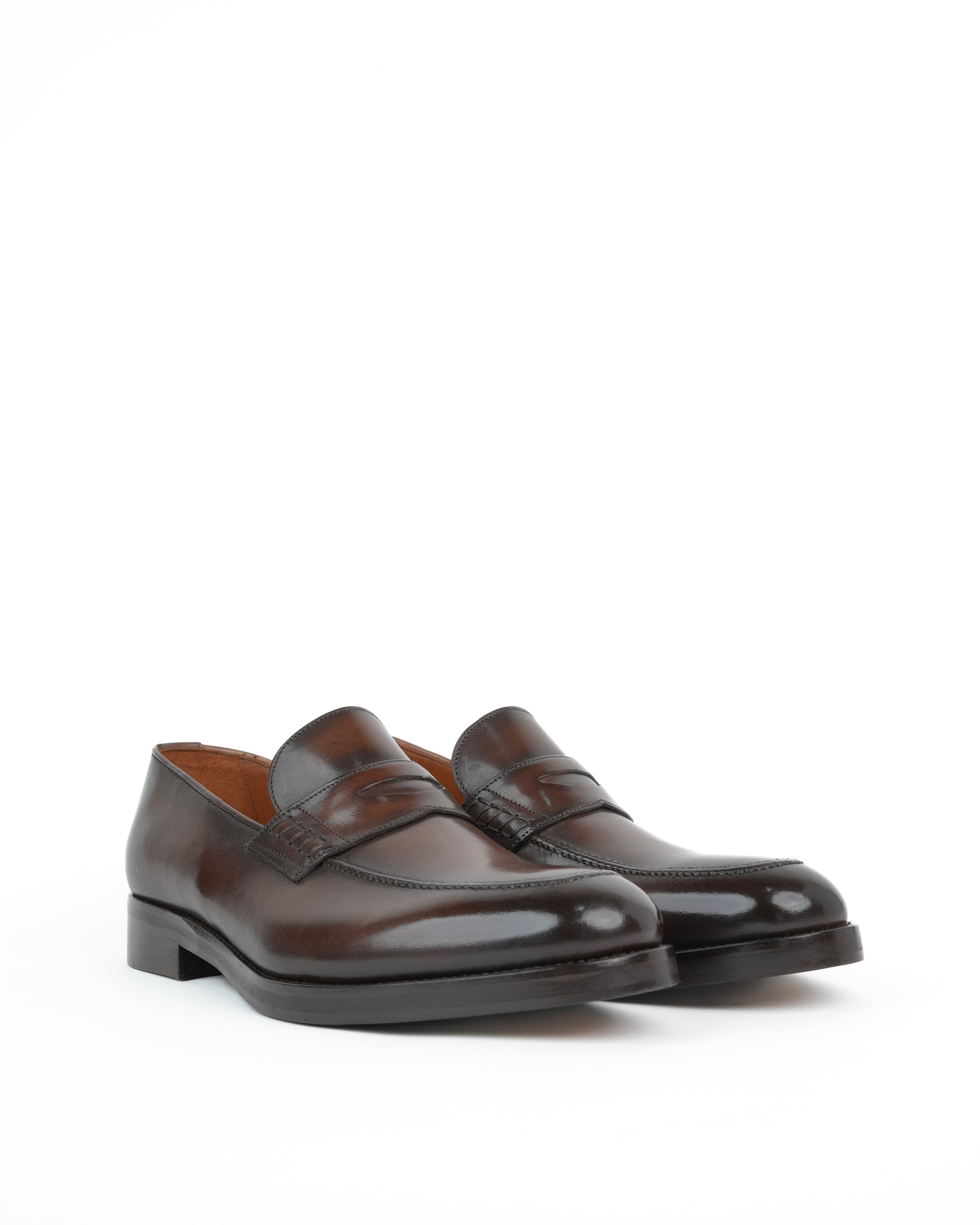 SHALAPI Napoli 1.1 penny loafers for men in Brown