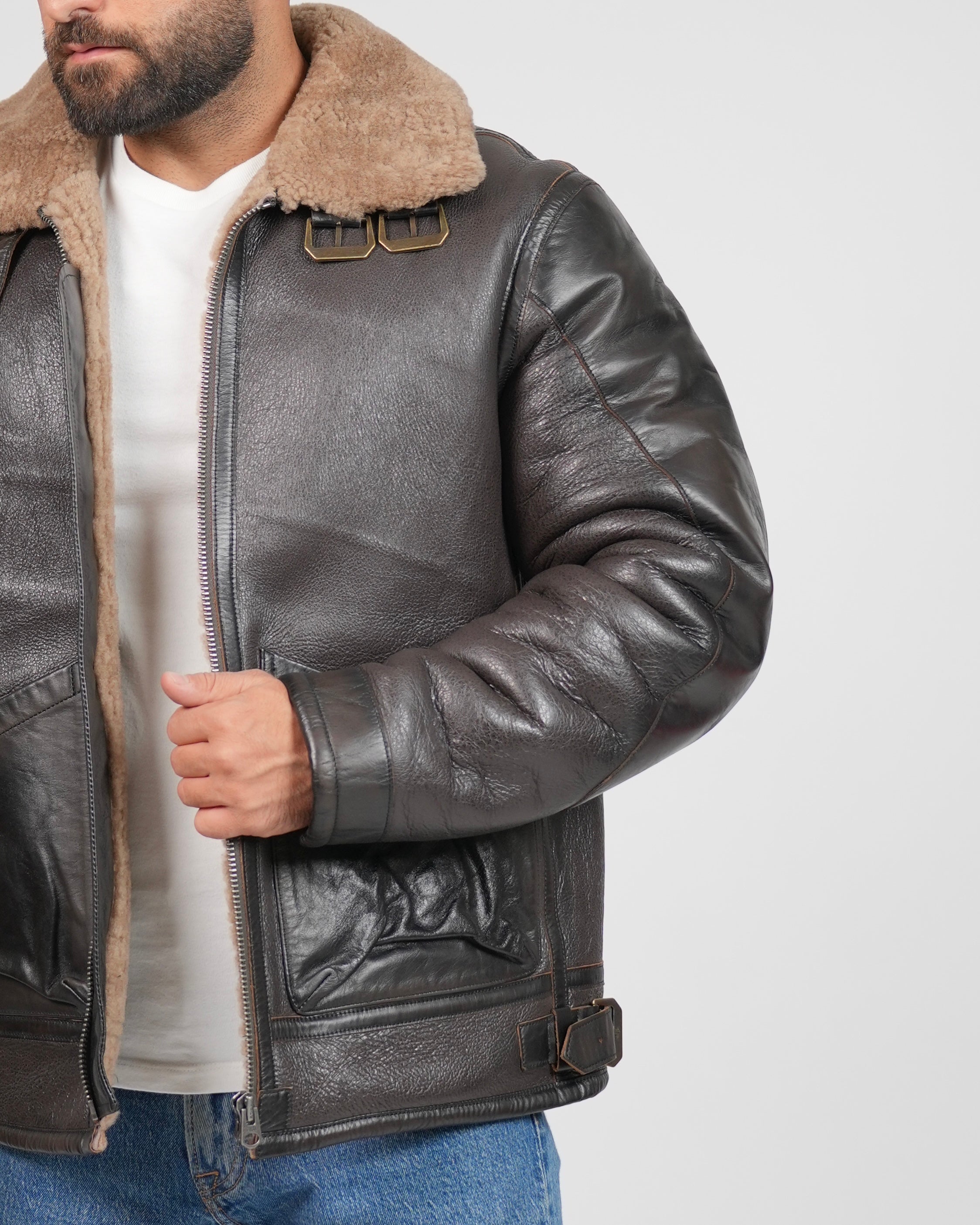SHALAPI Capri Supreme Shearling Jacket in Genuine horse leather