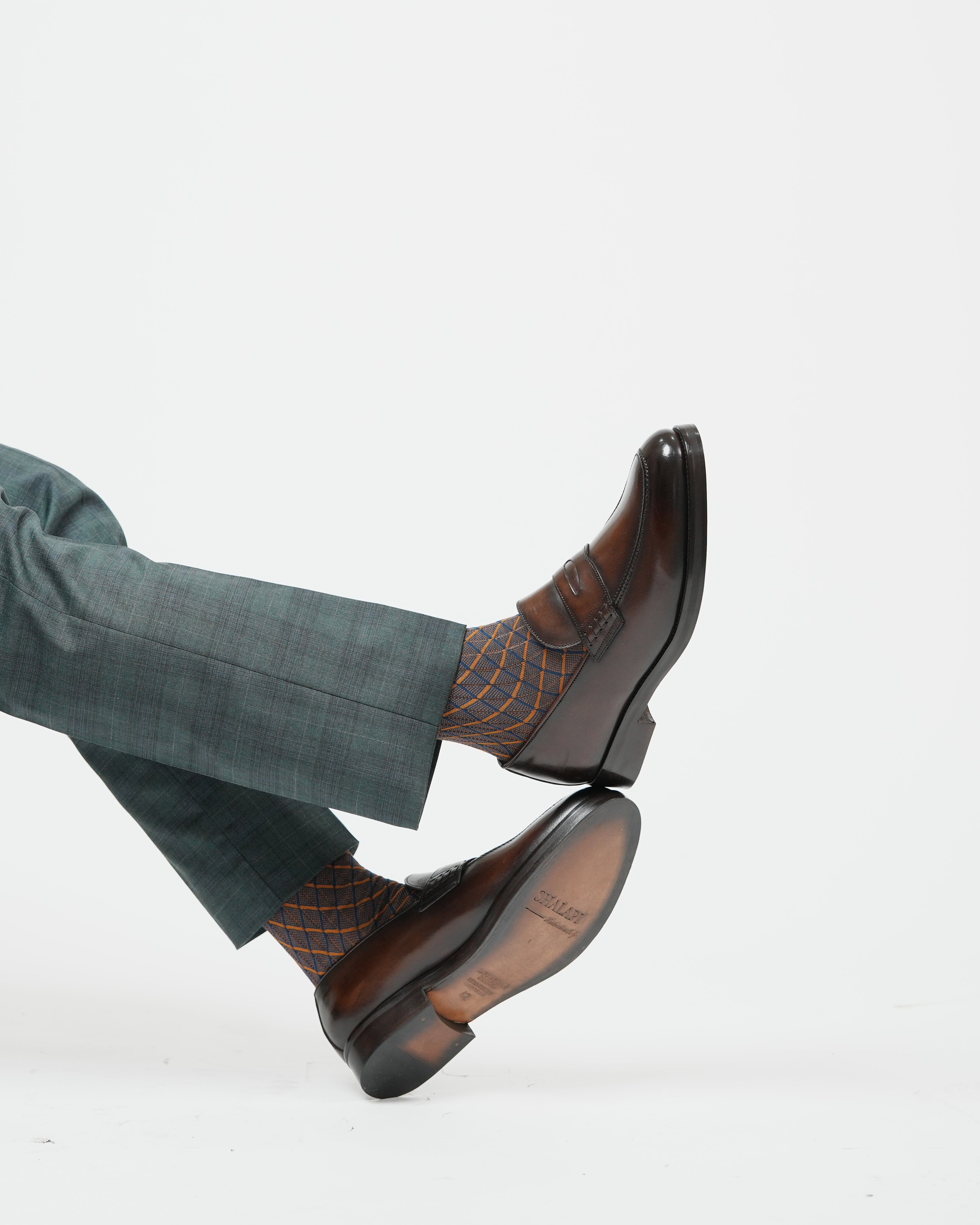 SHALAPI Napoli 1.1 penny loafers for men in Brown