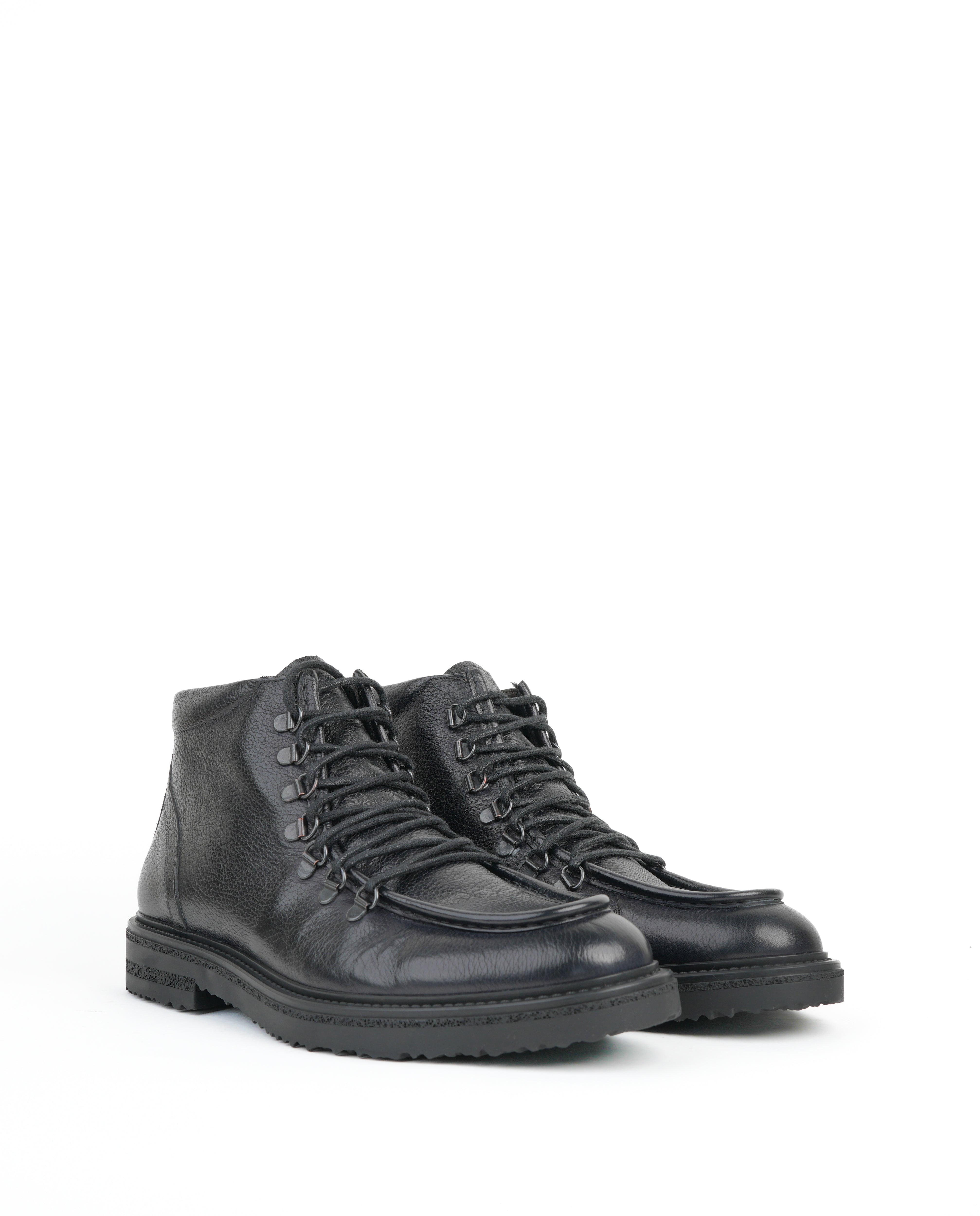 SHALAPI Fracap 1.1 luxury boots in full grain leather in black