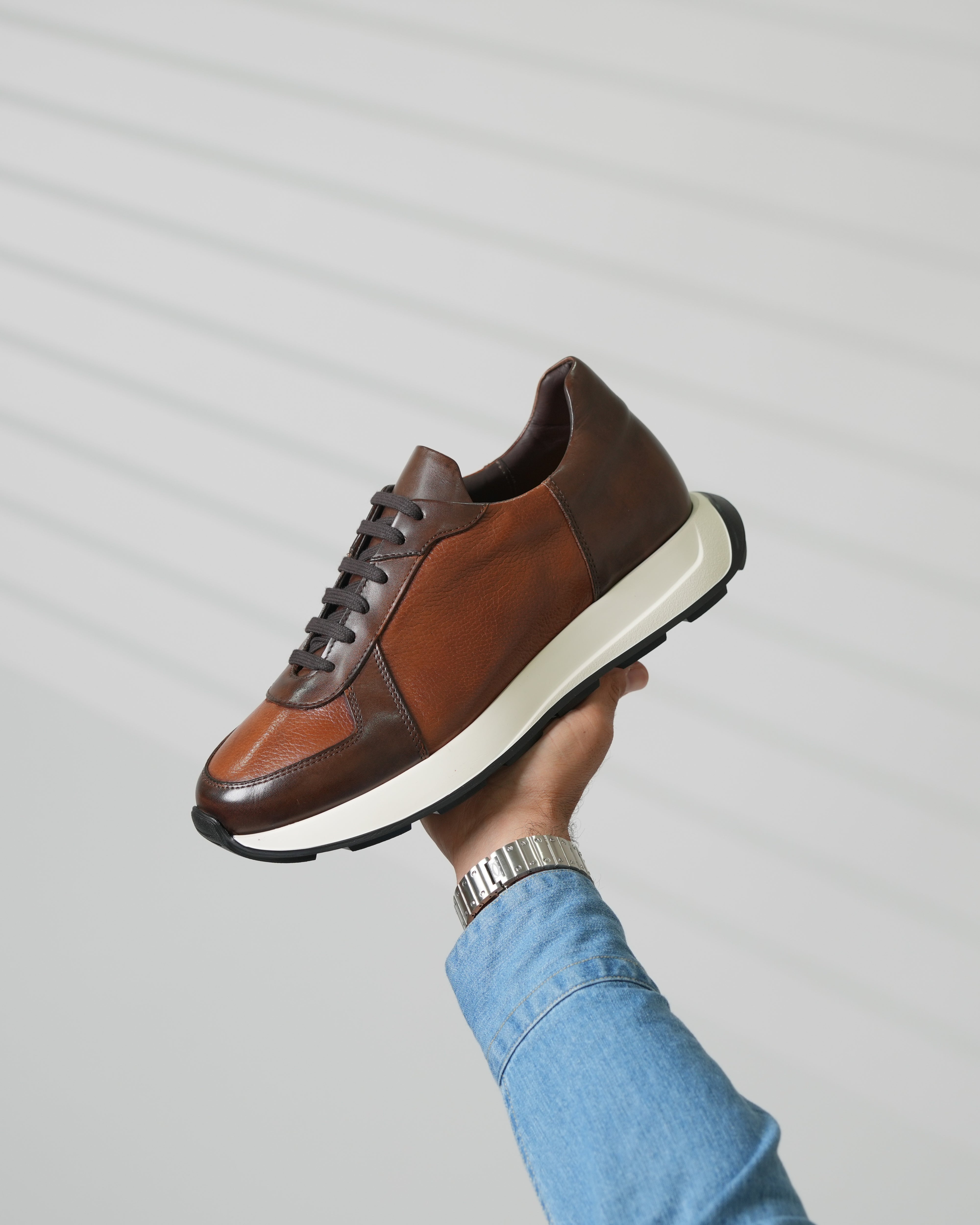 SHALAPI Milano 1.1 luxury sneakers for men in camel