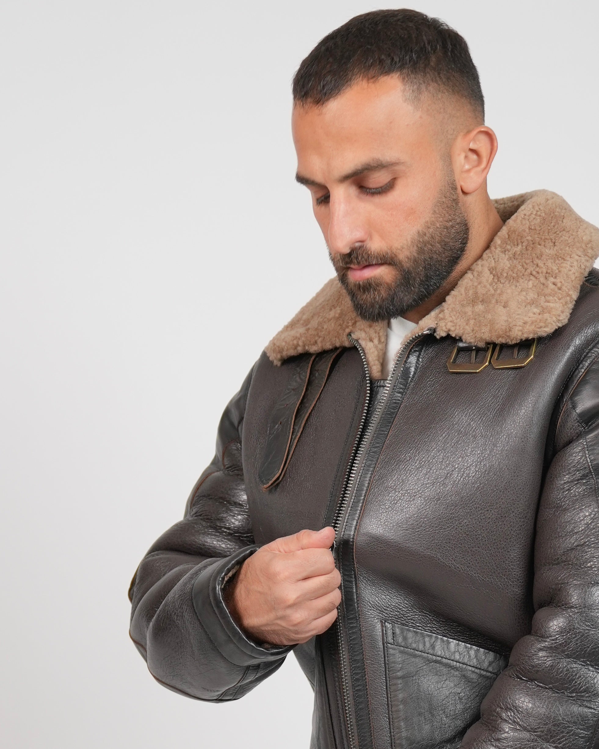SHALAPI Capri Supreme Shearling Jacket in Genuine horse leather